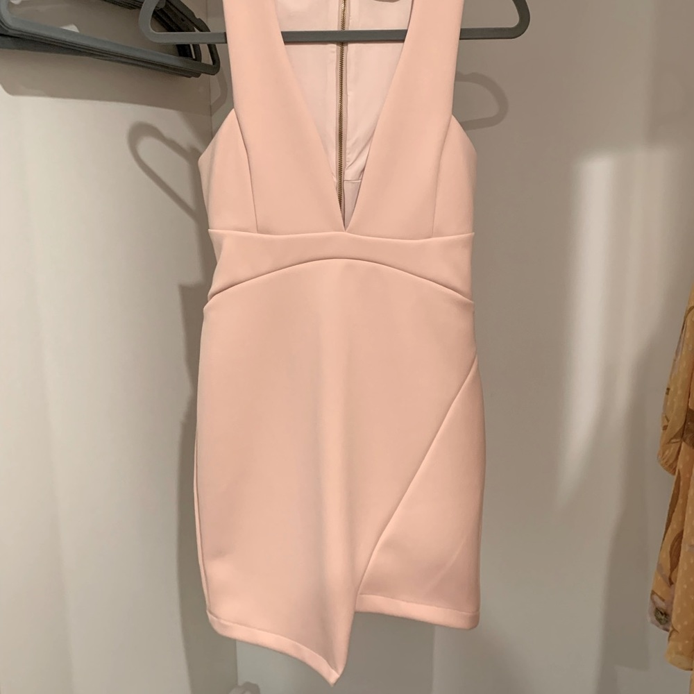 Bec & Bridge Desert of Paradise Mini Asymmetrical V-line Dress.